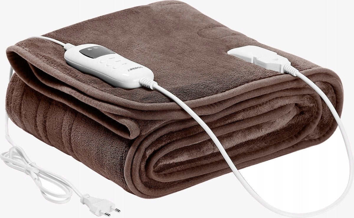 Electric blanket with plush 160 x 120 cm 9 degrees of heating Medical device no