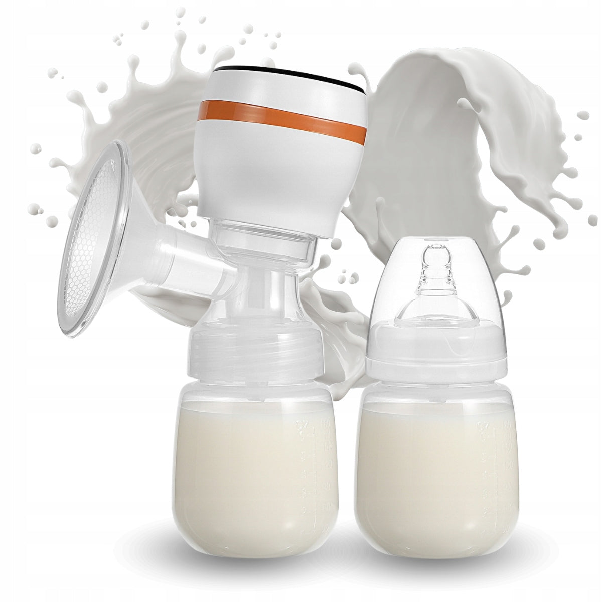Electric breast pump braders quiet BPA free 180ml 4 LCD modes Color white