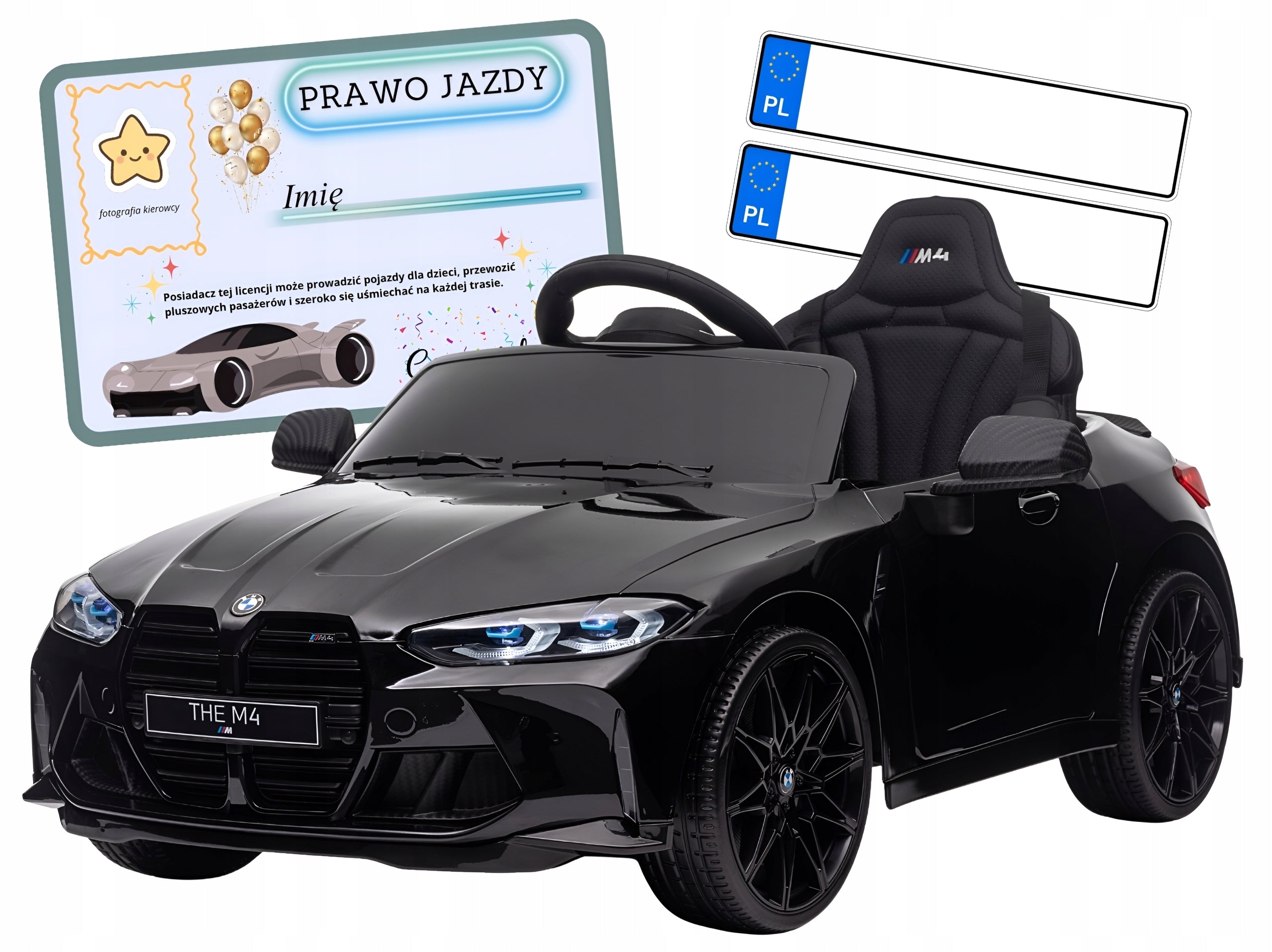 Electric car battery BMW M4 black for children 3 years +