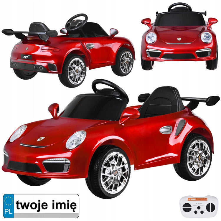 Electric car for battery red Porsche RUF CTR3 + remote control PA0327