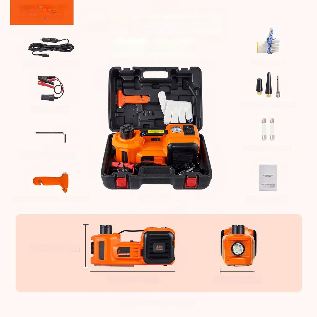 Electric car lift 5 tons, 12V, hydraulic, with wheel pump Maximum lifting height 450 mm