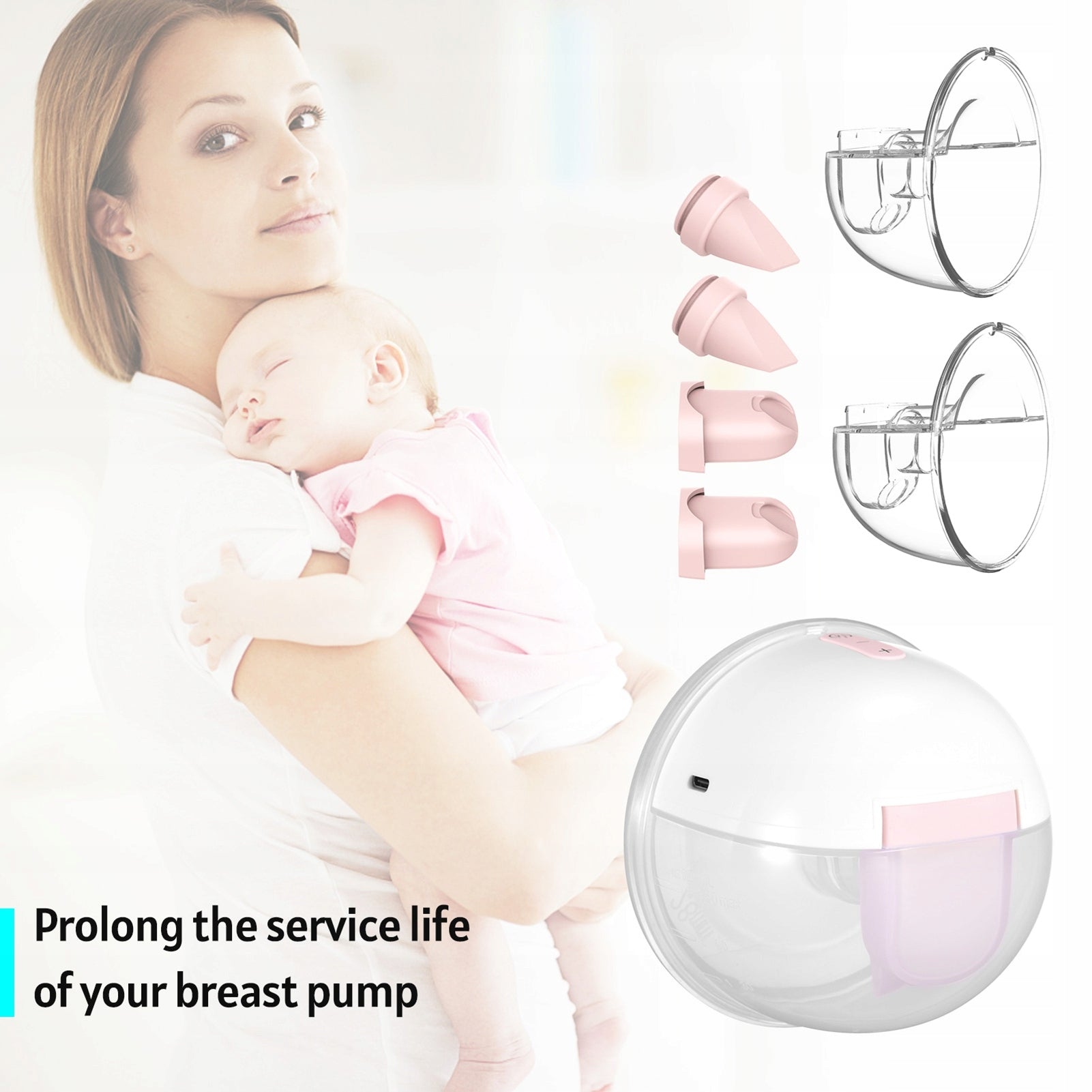 Electric chest pump replacement accessory includes 2 pcs 5 GL