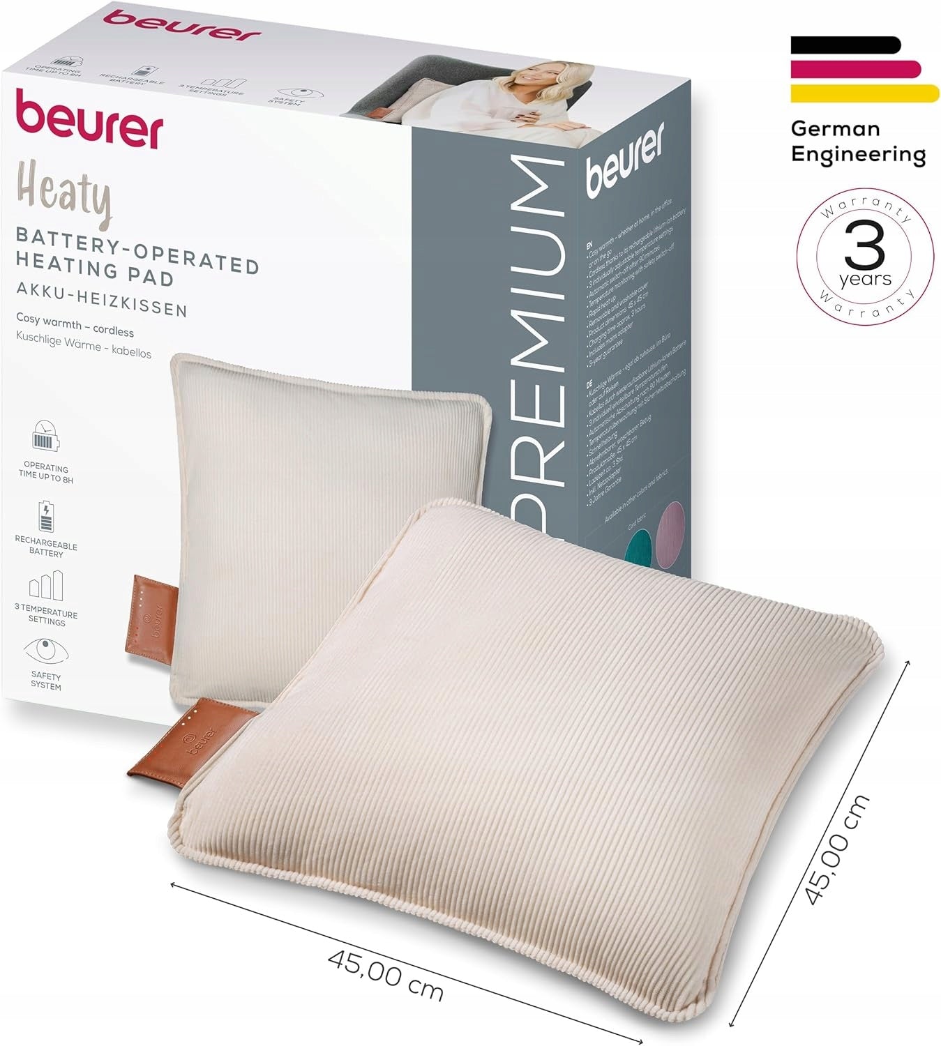 Electric cushion BEURER HK 77 Heaty cream Manufacturer code 200.79