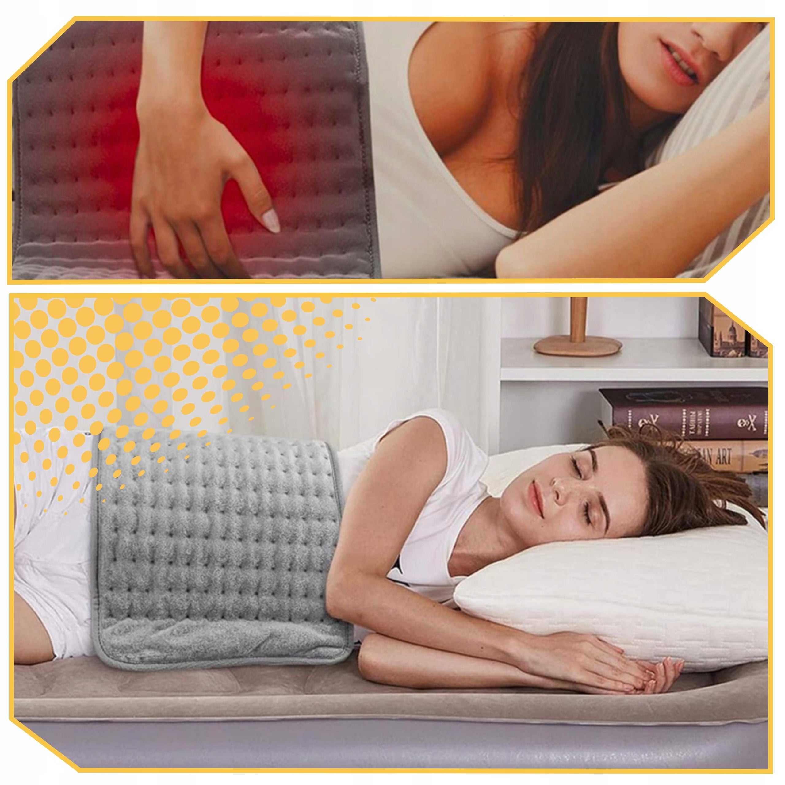 Electric cushion grey 60x30 cm with temperature control and timer Packaging status original