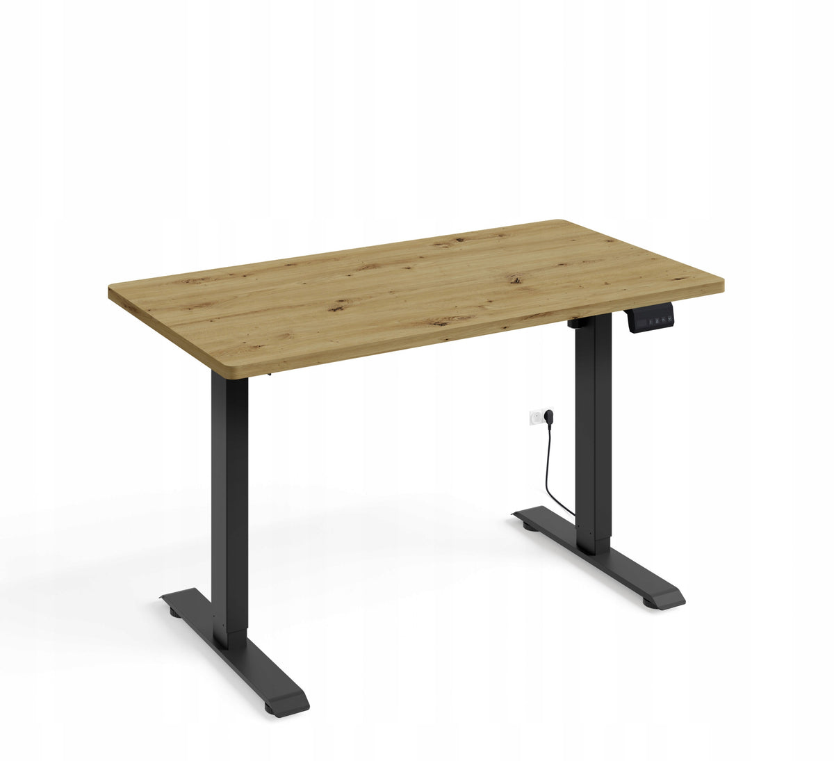 Electric desk adjustable BIMOTION 1S 120x65 x2,5 cm black/oak artisan Brand Homlando