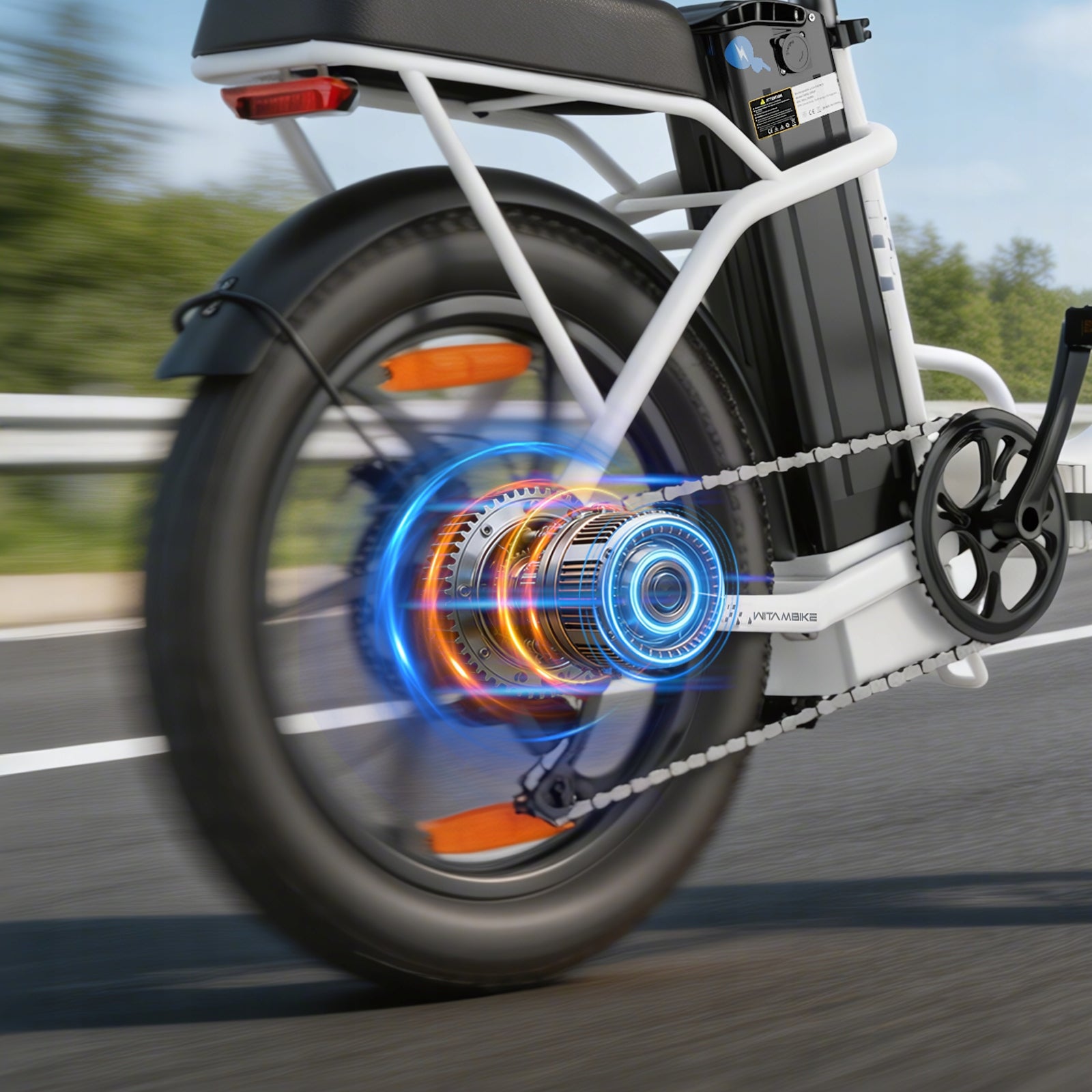 Electric folding Bike 48V 16AH 250W 20" Fat Bike Step-Through 100KM Shimano Model WITAMBIKE C16