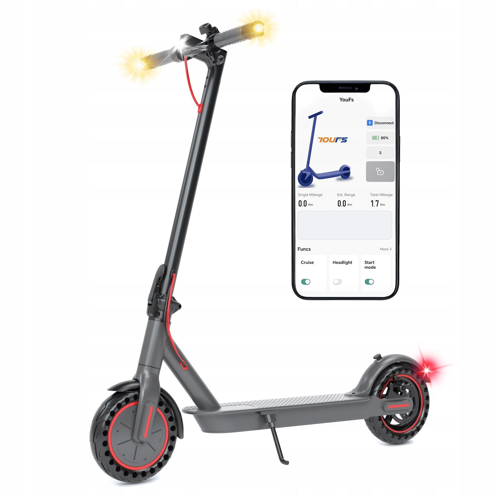 Electric folding scooter,scooter, Tyre diameter: 8,5 inch|20-25km|350W