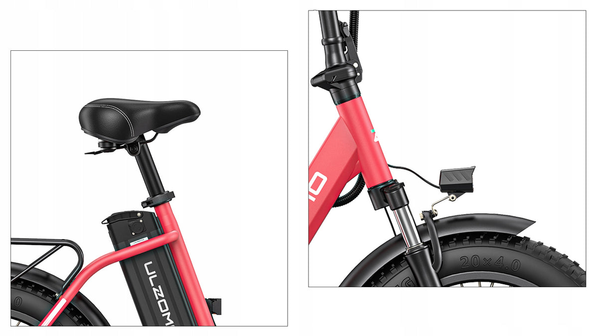 Electric folding vehicle 20" 89km 25km/h 350W 36V ULZOMO DOLPHIN Pink Batteries included no