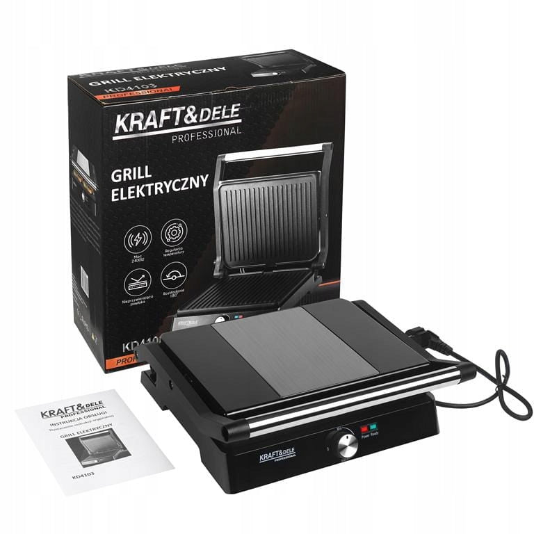Electric grill Kraft&Dele KD4103 2400 W with adjustment and drainage Model KD4103
