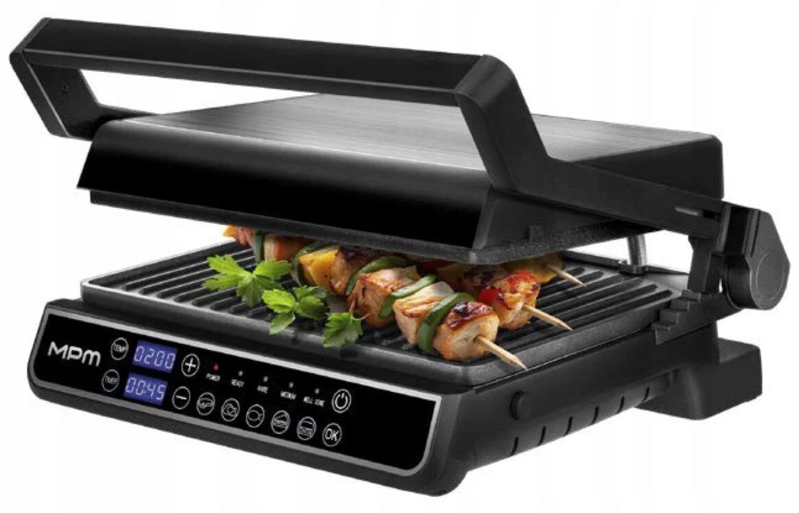 Electric grill MPM MGR-14M 2400W Timer double surface 5 programs Dominant color black