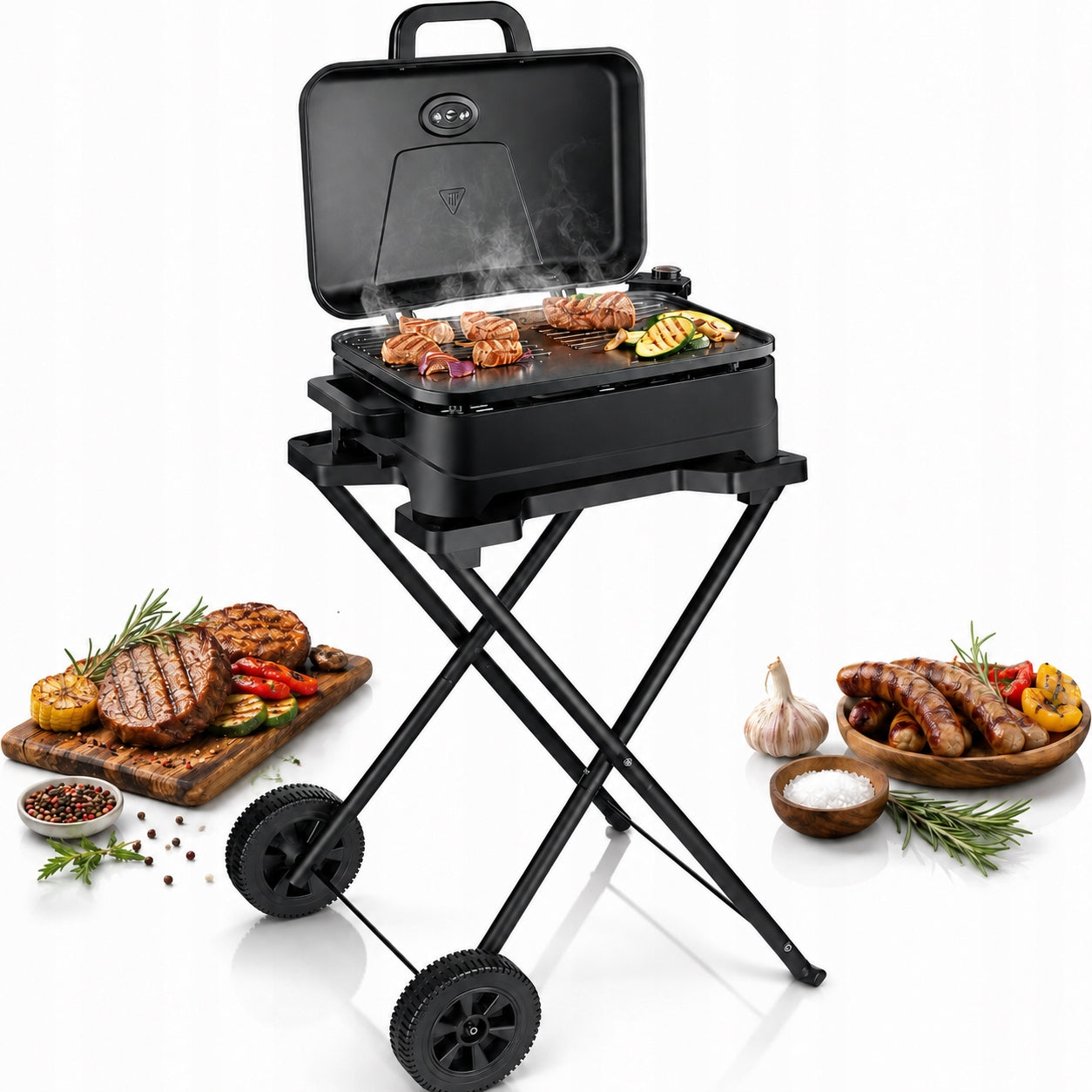 Electric grill SEVERIN PG 8598 standing garden balcony 2300W for terrace