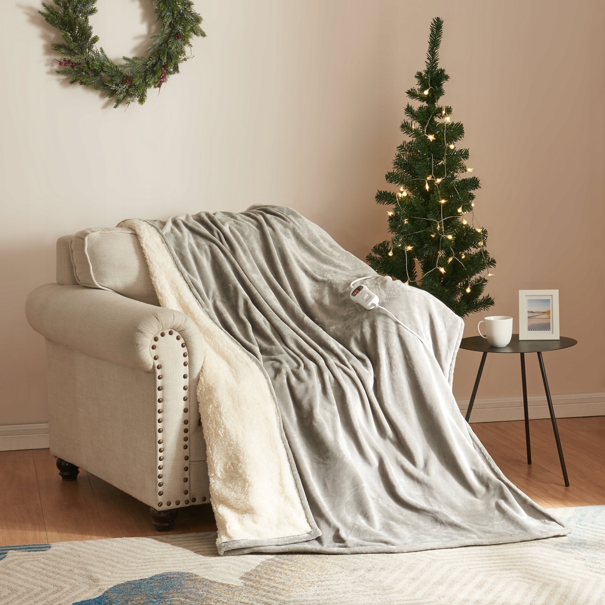Electric heating blanket Archi 180x130 cm light grey Color gray