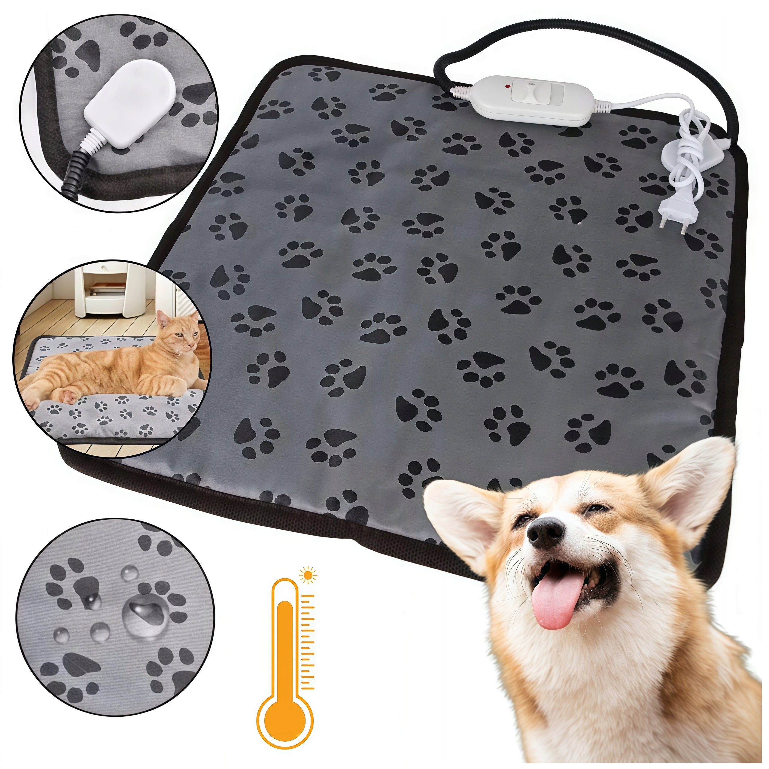 Electric heating mat dog kennel 70×50 waterproof with controller