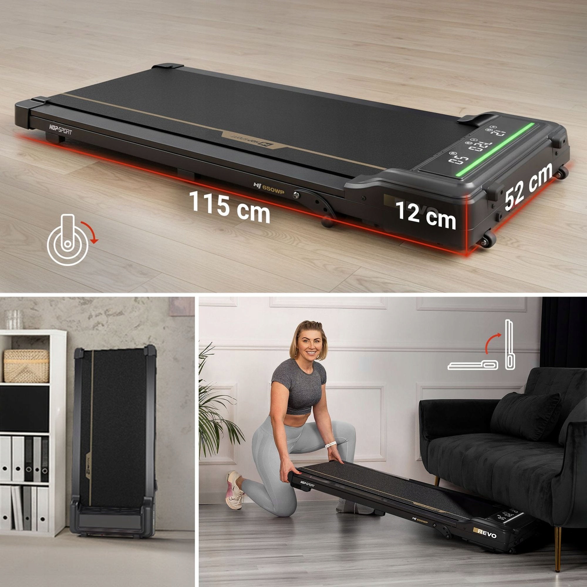 Electric home treadmill for running walkingpad adjustable 1-6 km/h Maximum user weight 120 kg