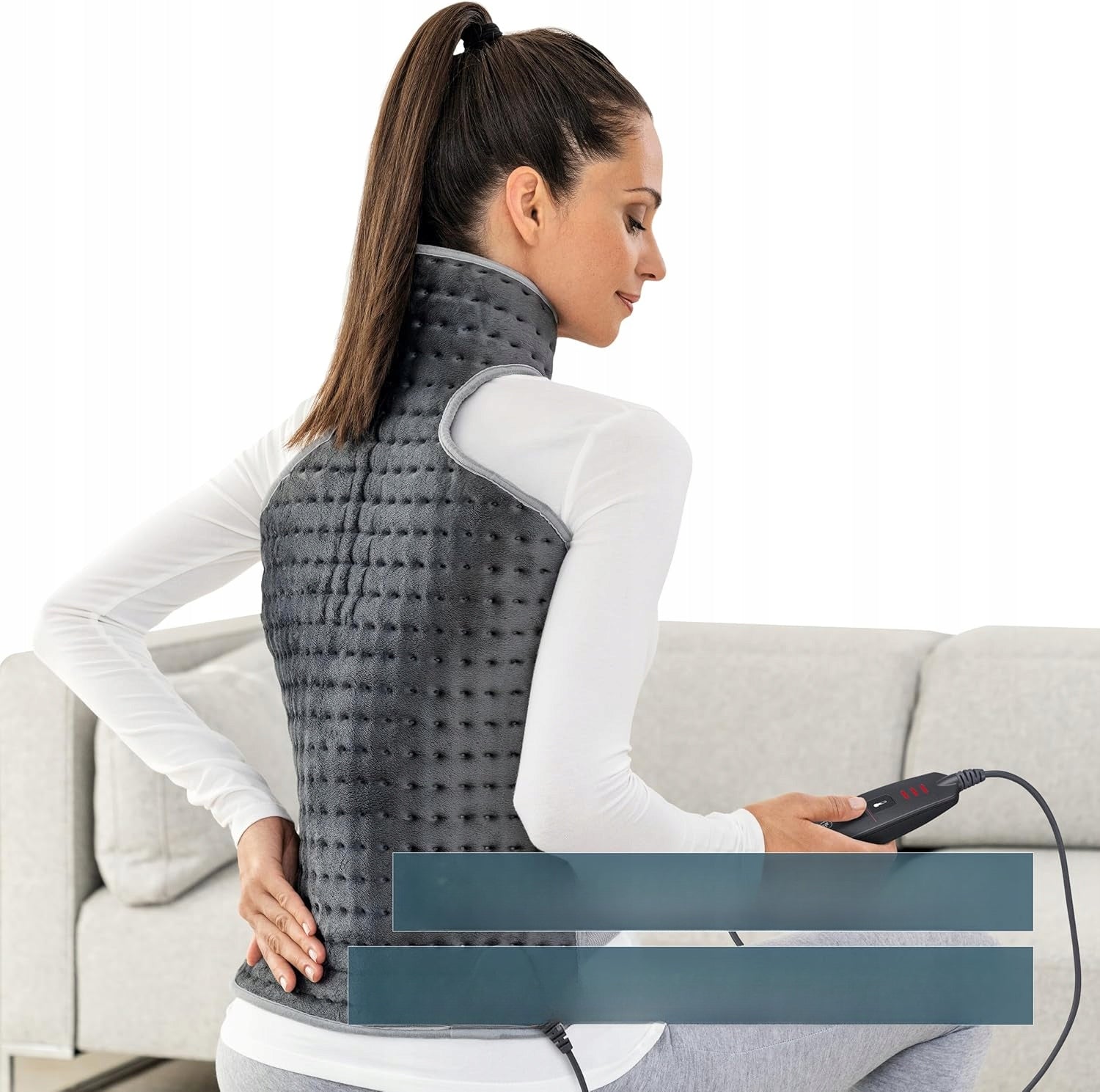 Electric hot water bottle cushion for back and stomach 3 settings Medical device no