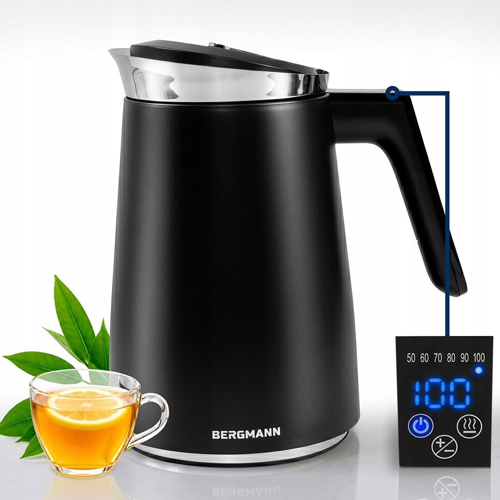 Electric kettle BERGMANN 1,5L 2200W Adjustable Digital Display