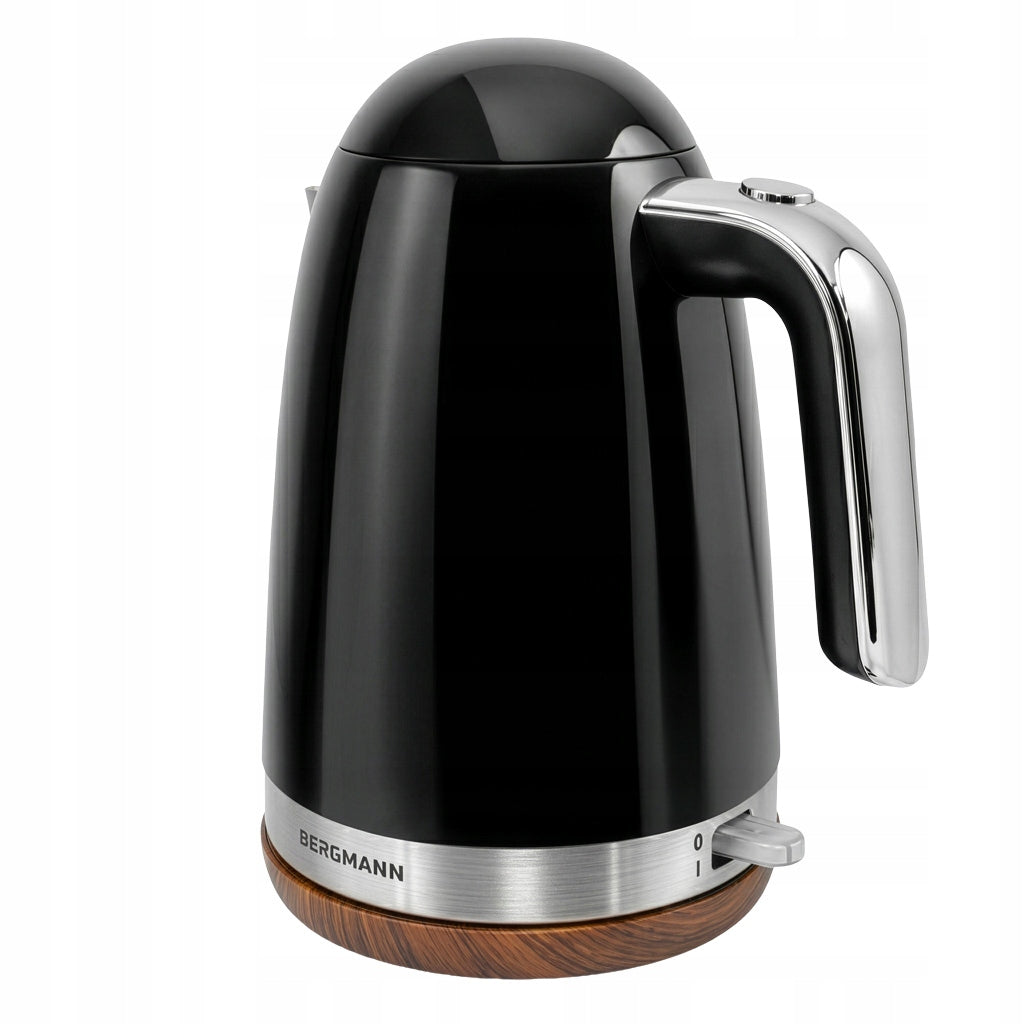 Electric kettle BERGMANN 1,7L 2200W Wood-like Base Black Manufacturer code MTP008057