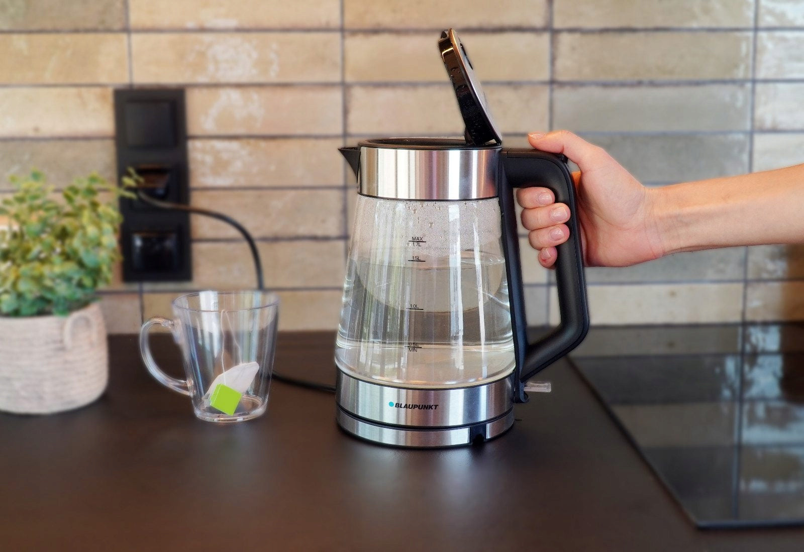 Electric kettle Blaupunkt ECG401 Glass 1,7L LED 2200W Capacity 1.7 l