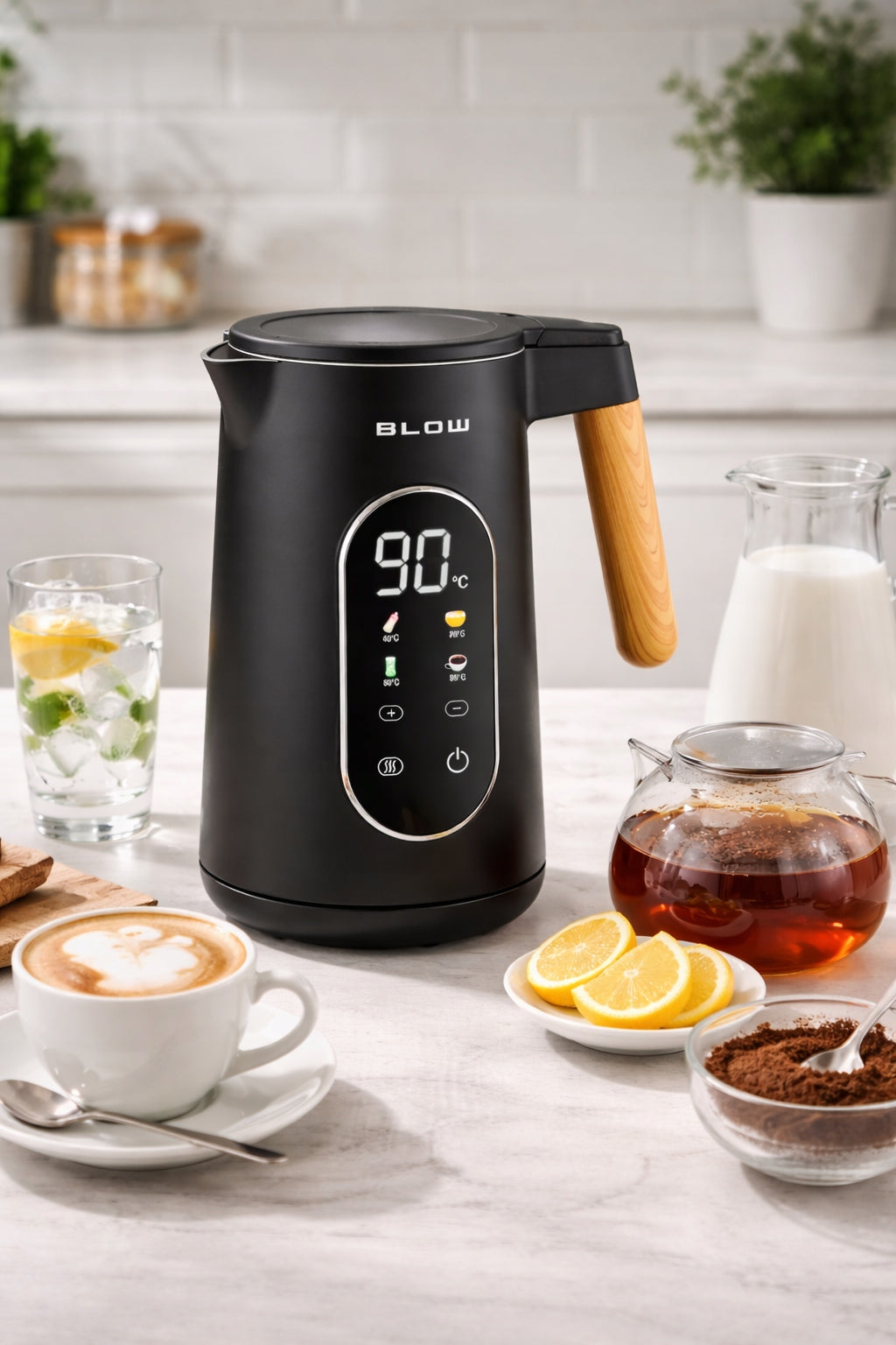 Electric kettle Blow BK-17PB 2500 W 1,7 l black Manufacturer code 44-764#