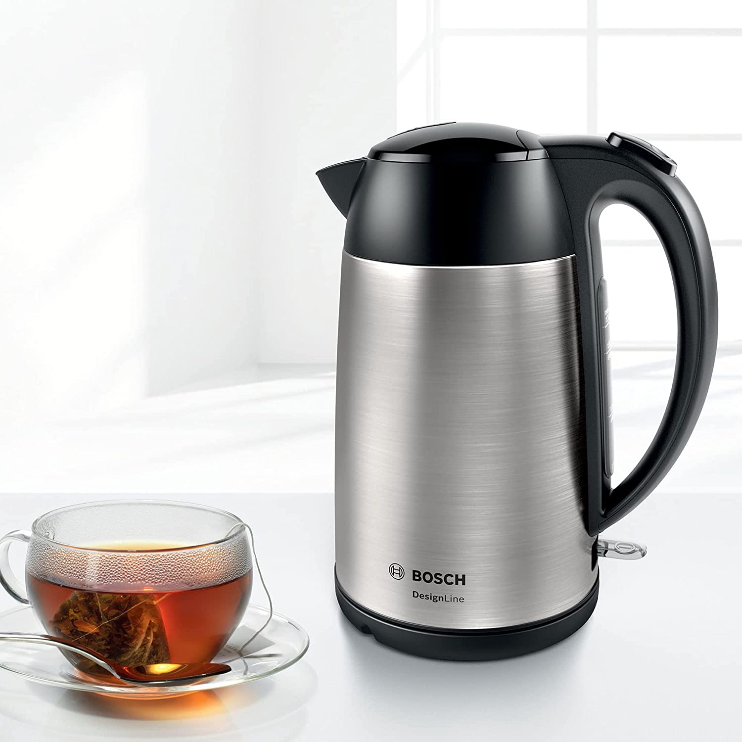 Electric kettle Bosch TWK3P420 2400 W 1,7 l silver/grey Material metal synthetic material