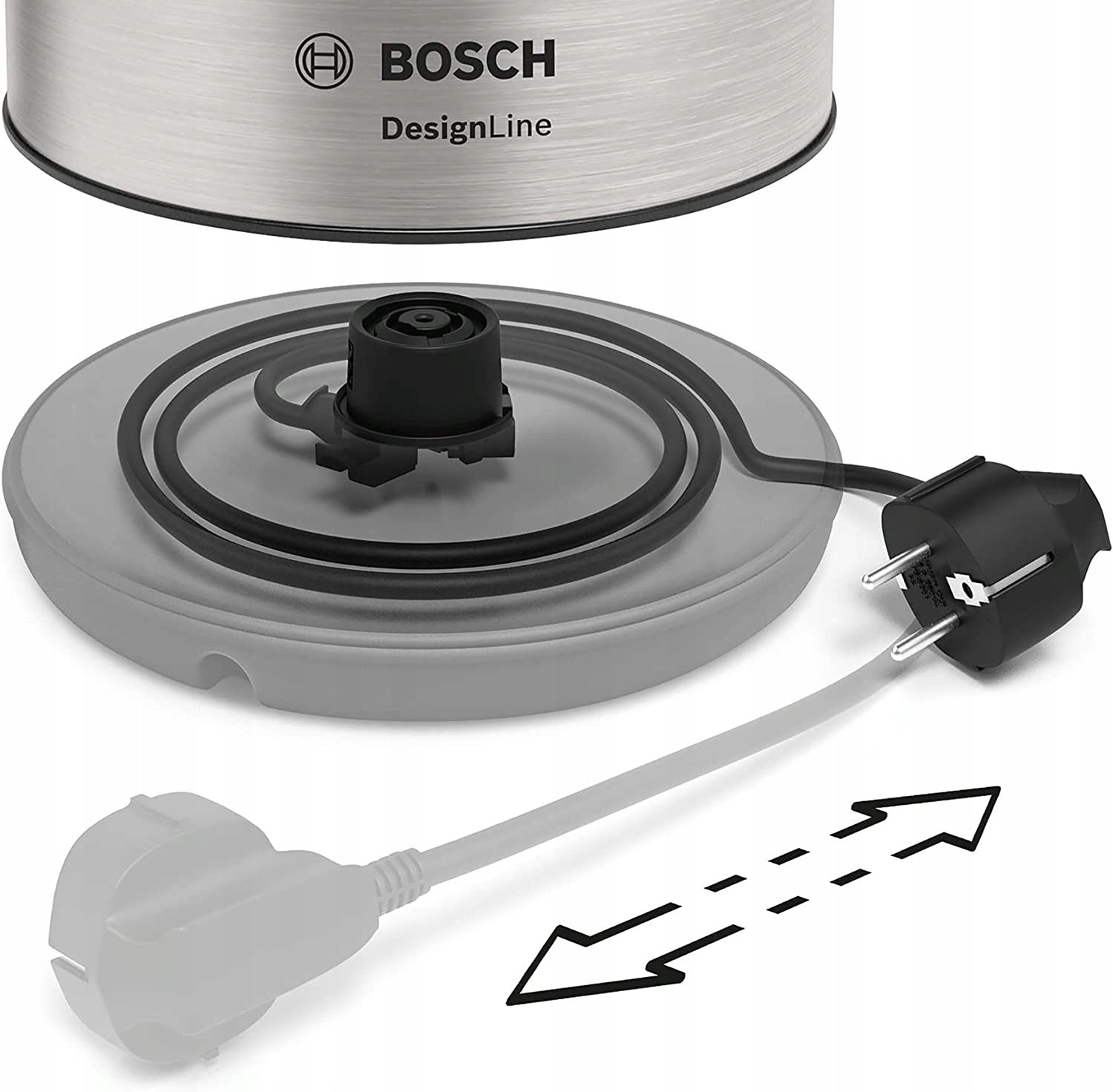 Electric kettle Bosch TWK3P420 2400 W 1,7 l silver/grey Model TWK3P420