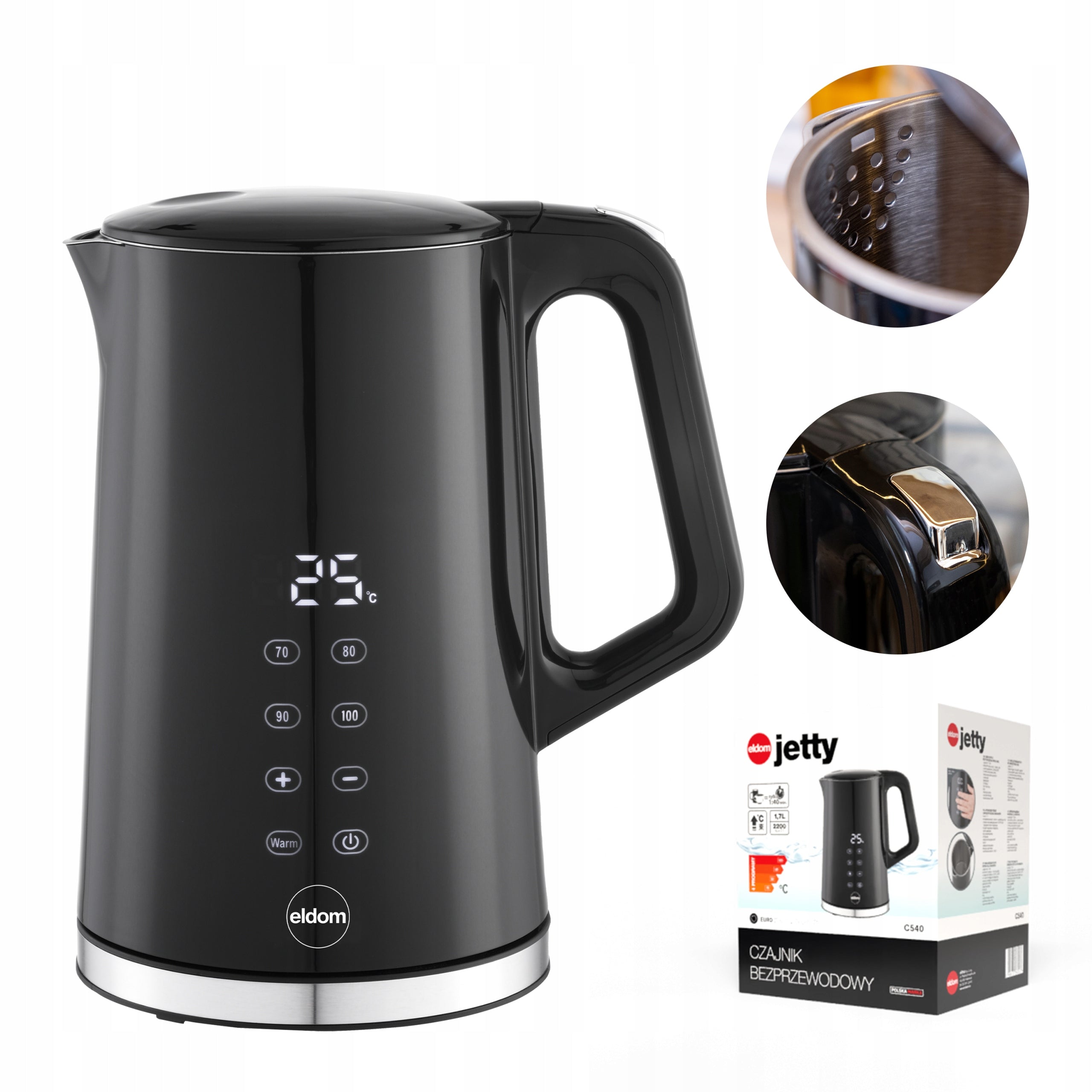 Electric kettle Eldom C540 2200 W 1,7 l black