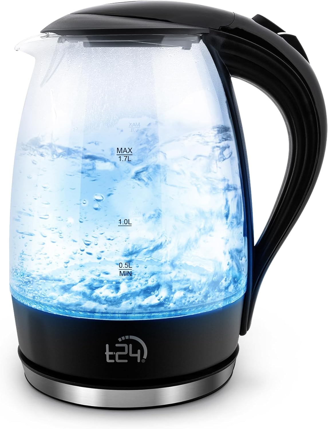 Electric kettle Esperanza EKK011K Salto Angel 2200 W 1,7 l black glass EAN (GTIN) 5901299915684