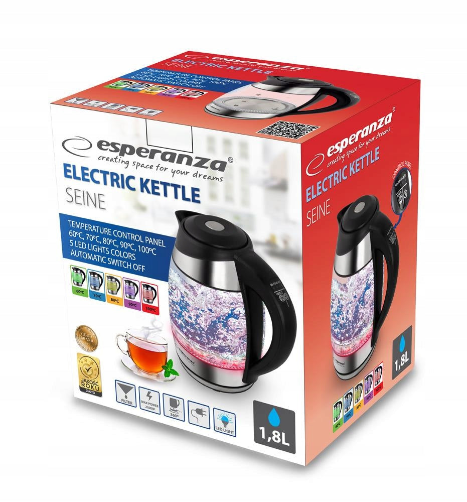 Electric kettle Esperanza Seine EKK026 1,7l glass Model EKK026