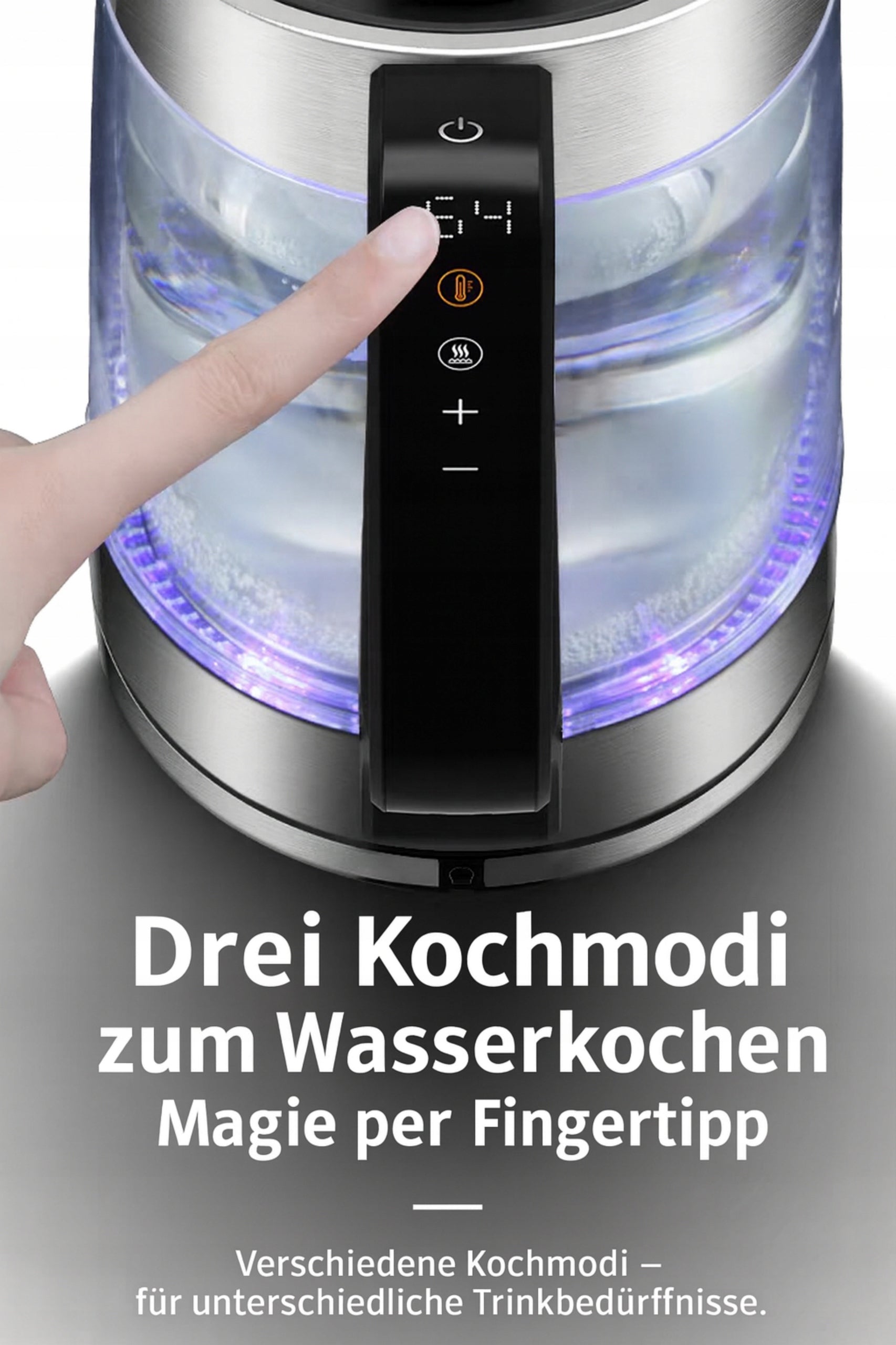 Electric kettle GK2009CBS 2L 3000W with temperature control BPA Free Manufacturer code CXKJ-PL