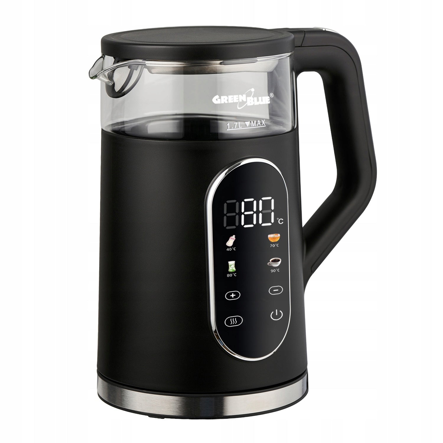 Electric kettle GreenBlue GB670 B 1,7 l glass 2200 W Brand GreenBlue