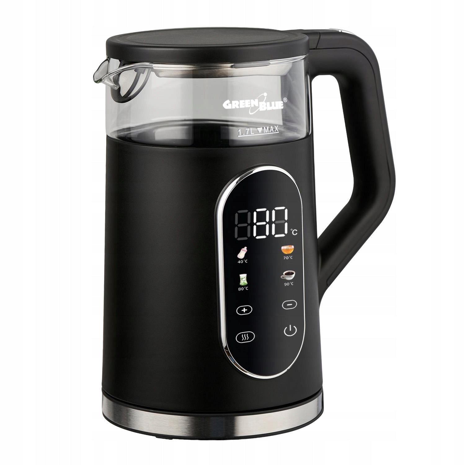 Electric kettle GreenBlue GB670 B 1,7 l glass 2200 W