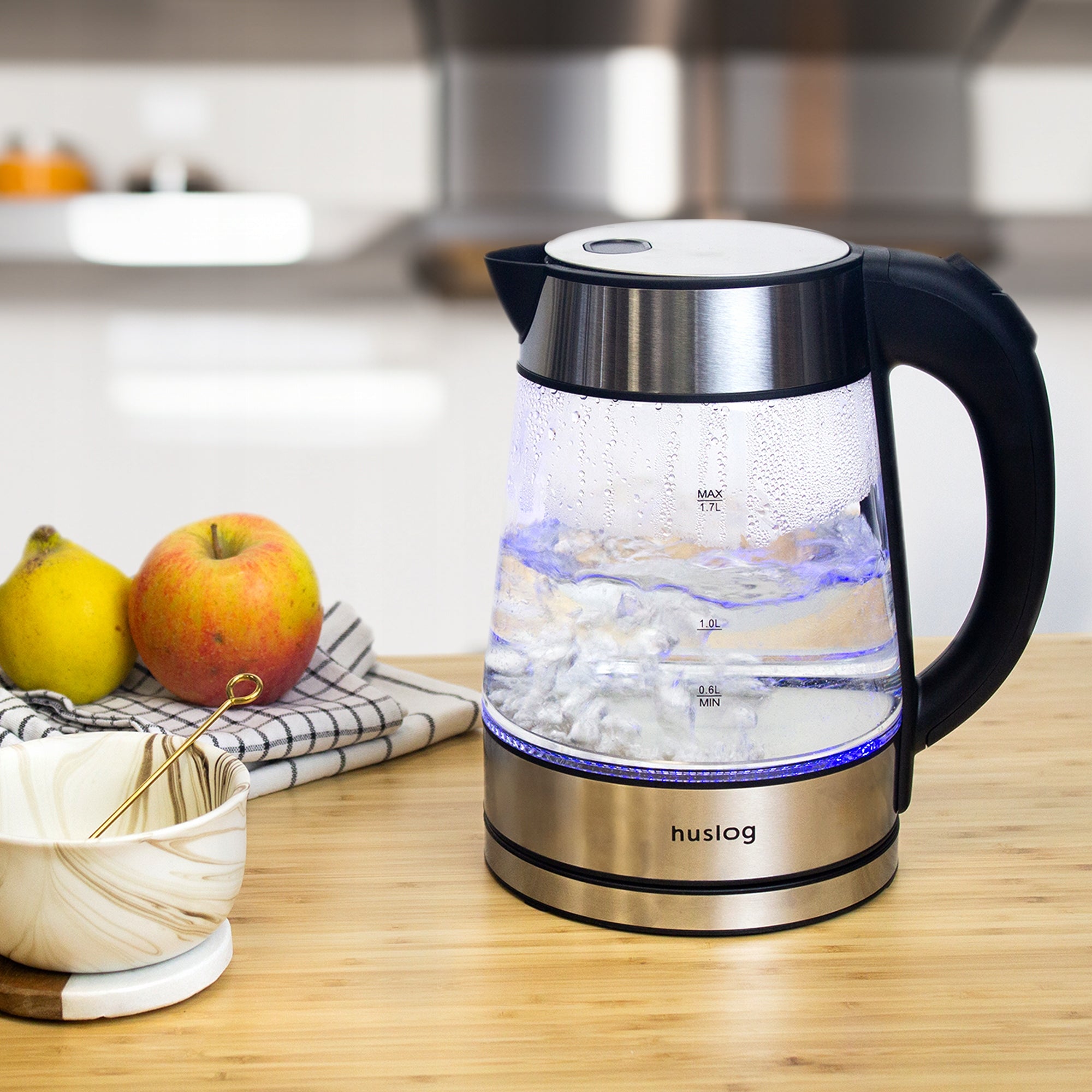 Electric kettle Huslog AK-0537 2200 W 1,7 l grey Capacity 1.7 l