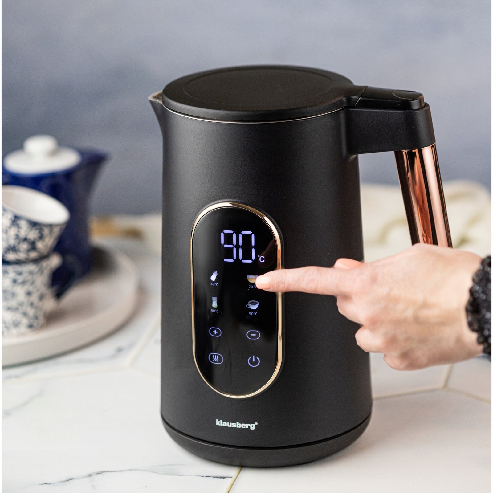 Electric kettle Klausberg KB-7892 1.7L LED Rose Gold temp adjustment Manufacturer code KB-7892