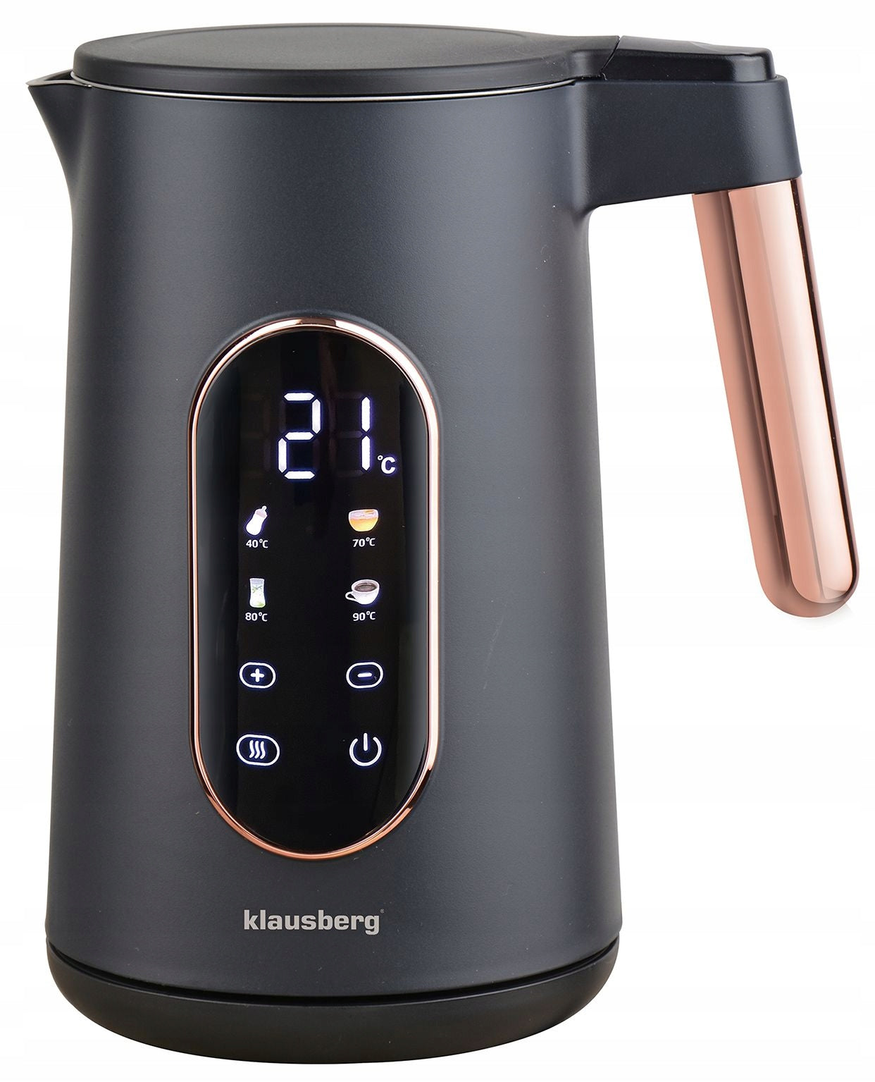 Electric kettle Klausberg KB-7892 1.7L LED Rose Gold temp adjustment