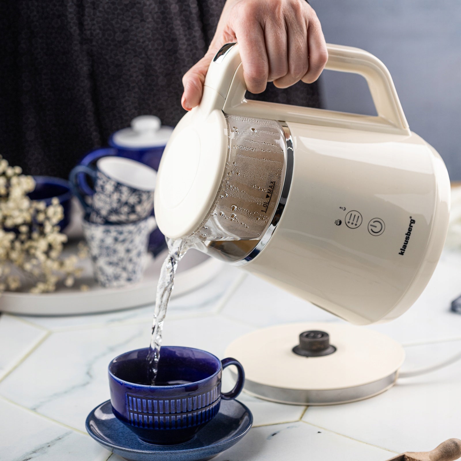 Electric kettle Klausberg KB-7893 glass LED 1L Temperature programs Manufacturer code KB-7893