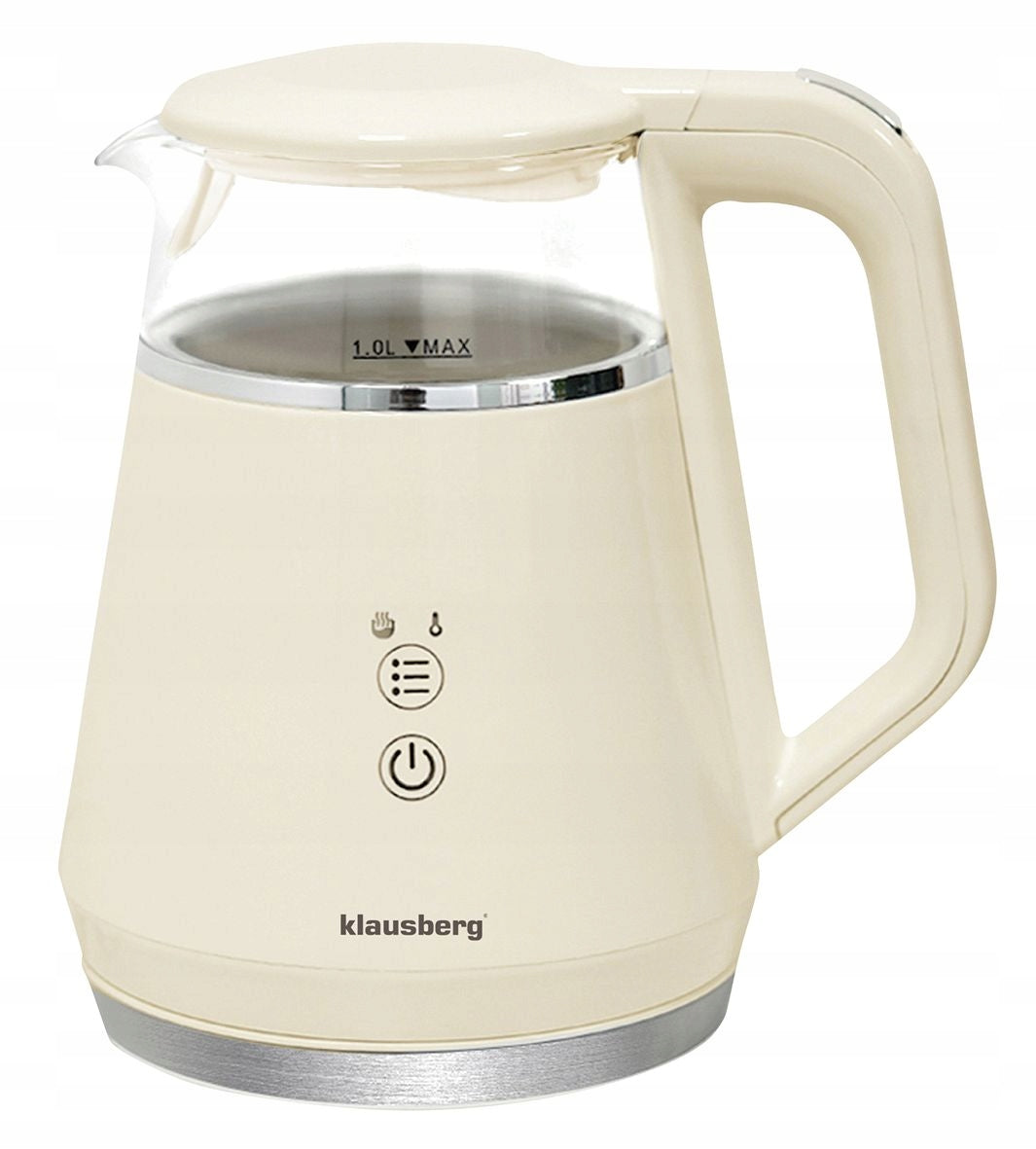 Electric kettle Klausberg KB-7893 glass LED 1L Temperature programs