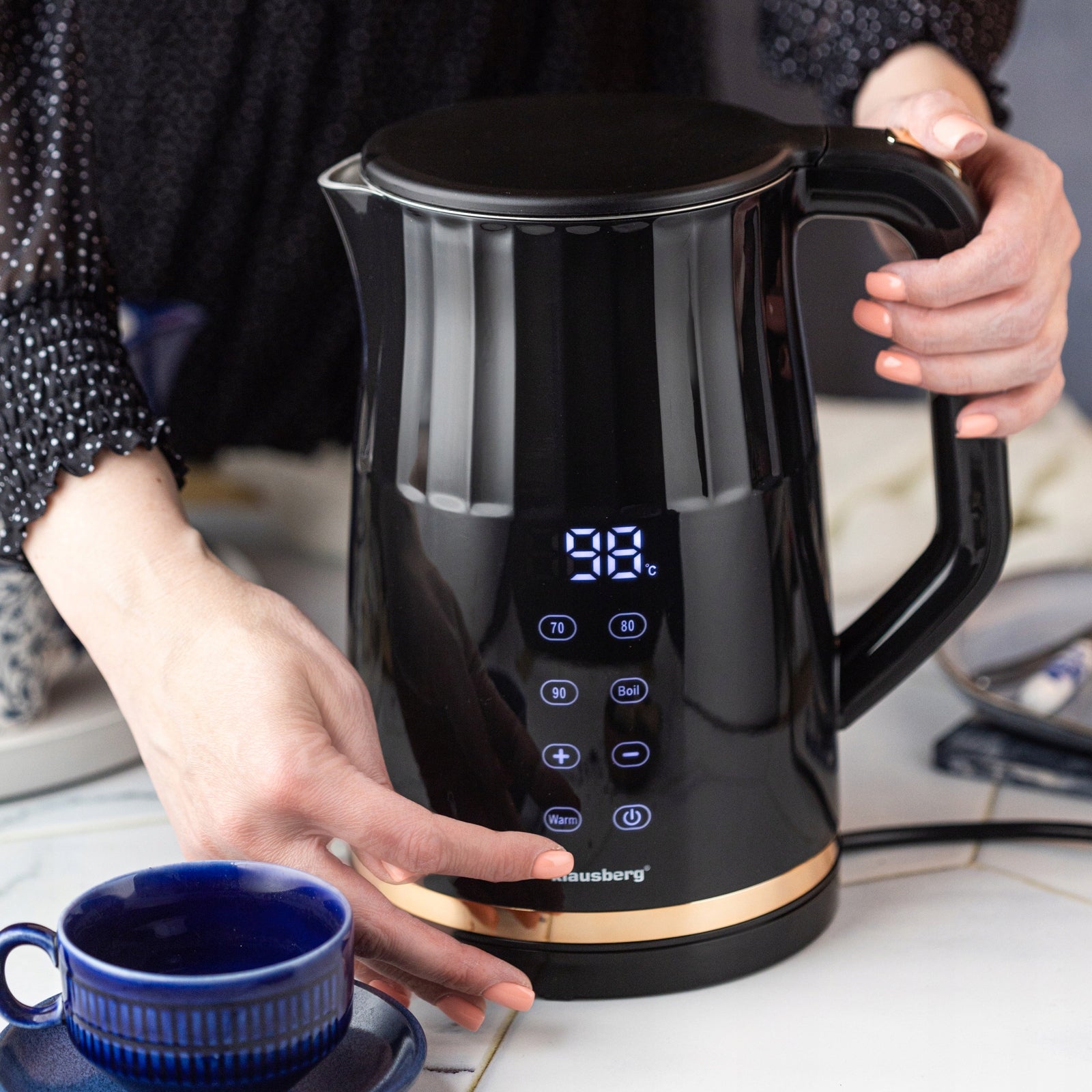 Electric kettle Klausberg KB-7896 2200 W 1,7 l black Power 2200 W