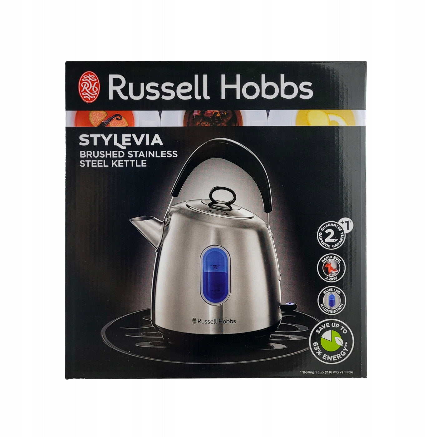 Electric kettle Russell Hobbs Stylevia 28130-70 2200W Silver Capacity 1.5 l