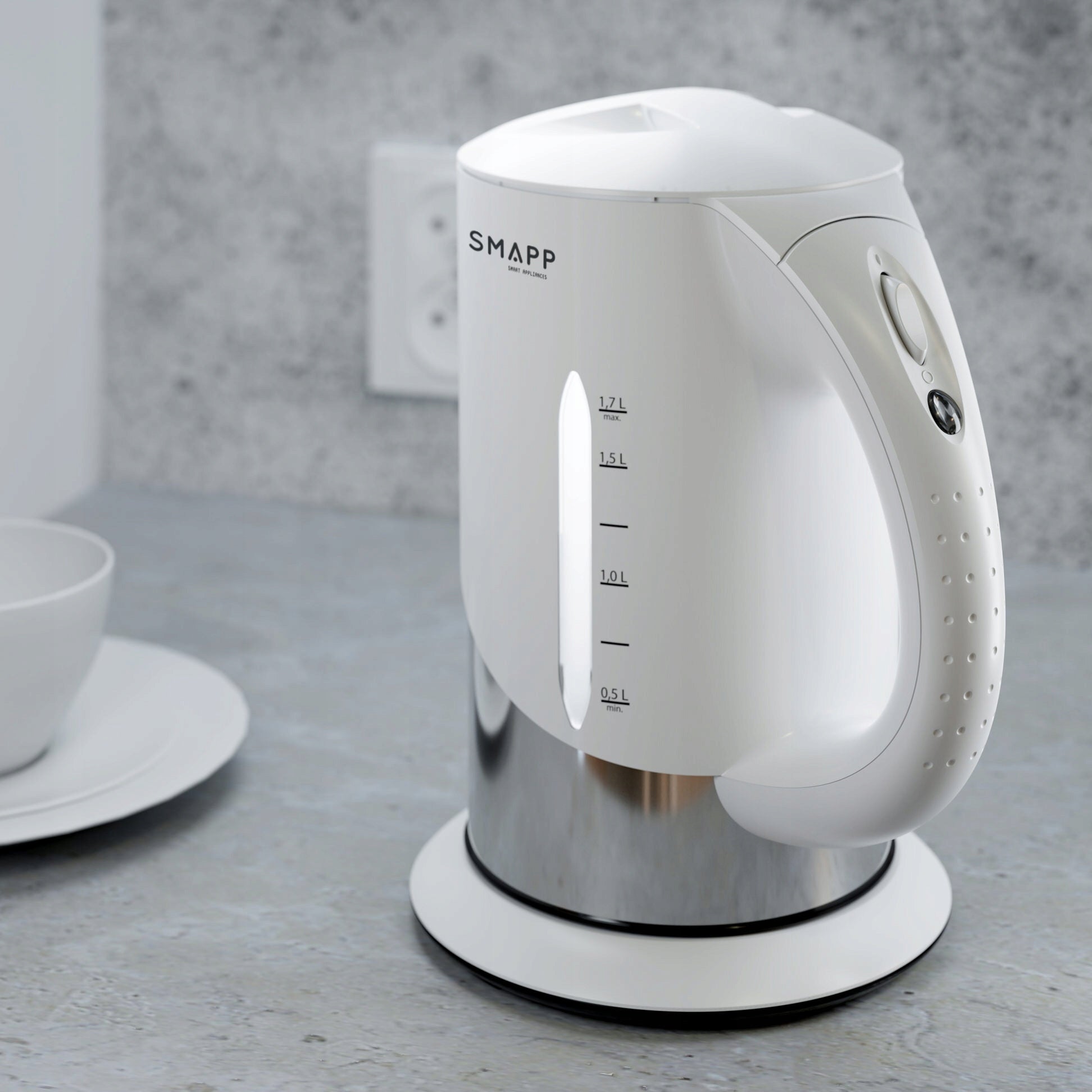 Electric kettle SMAPP 442.1 2200 W 1,7 l white Capacity 1.7 l