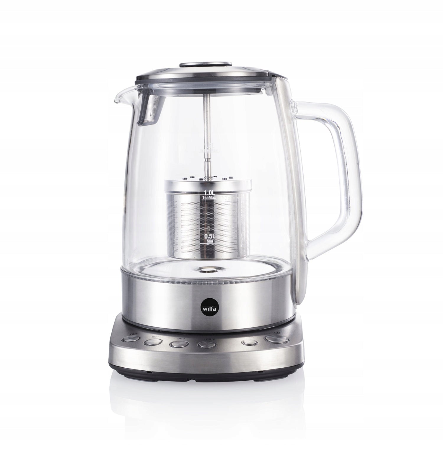 Electric kettle WILFA TM-1500S 1500 W 1,25 l silver/grey