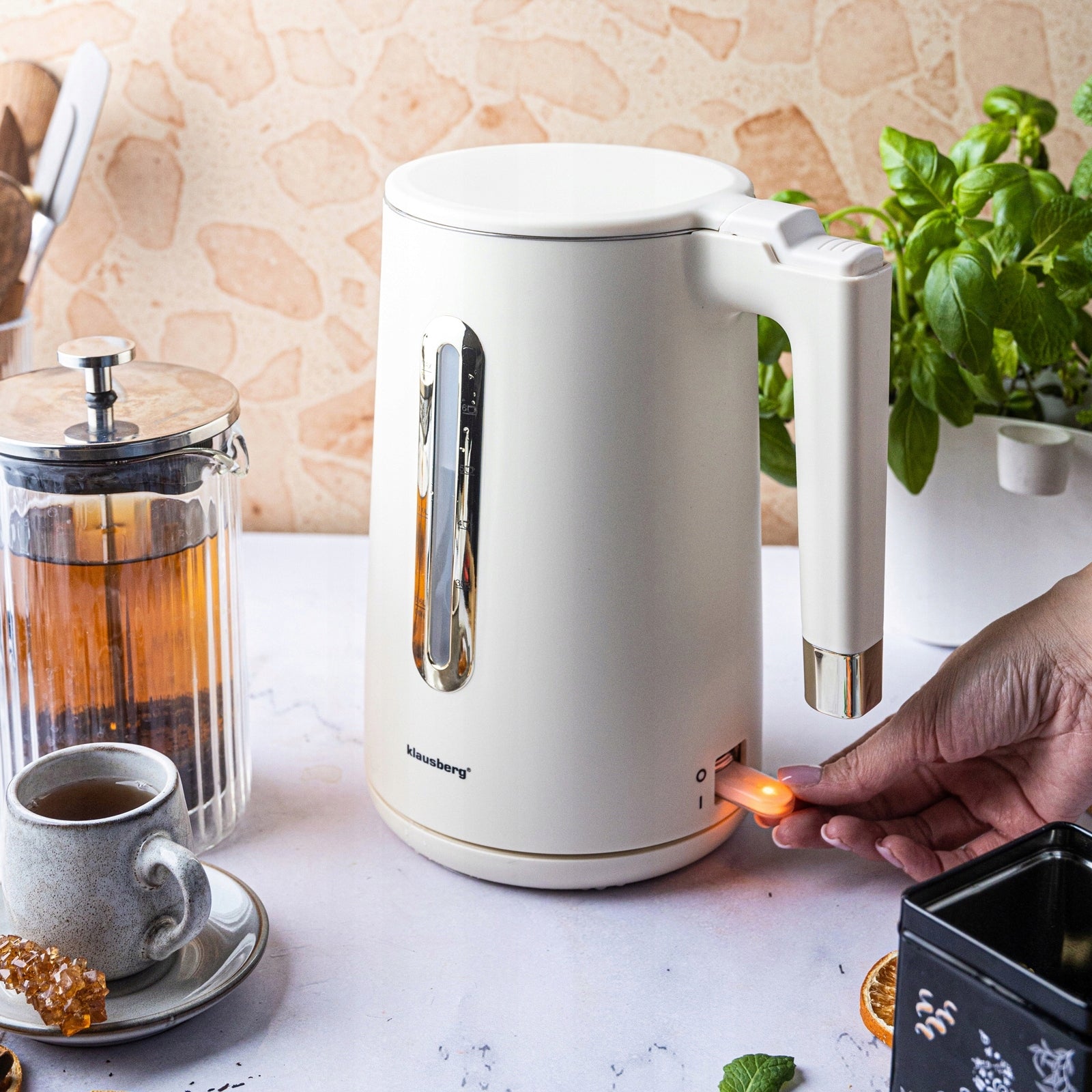 Electric kettle WIRELESS Klausberg KB9004 1800 W 1,7 l beige Brand Klausberg
