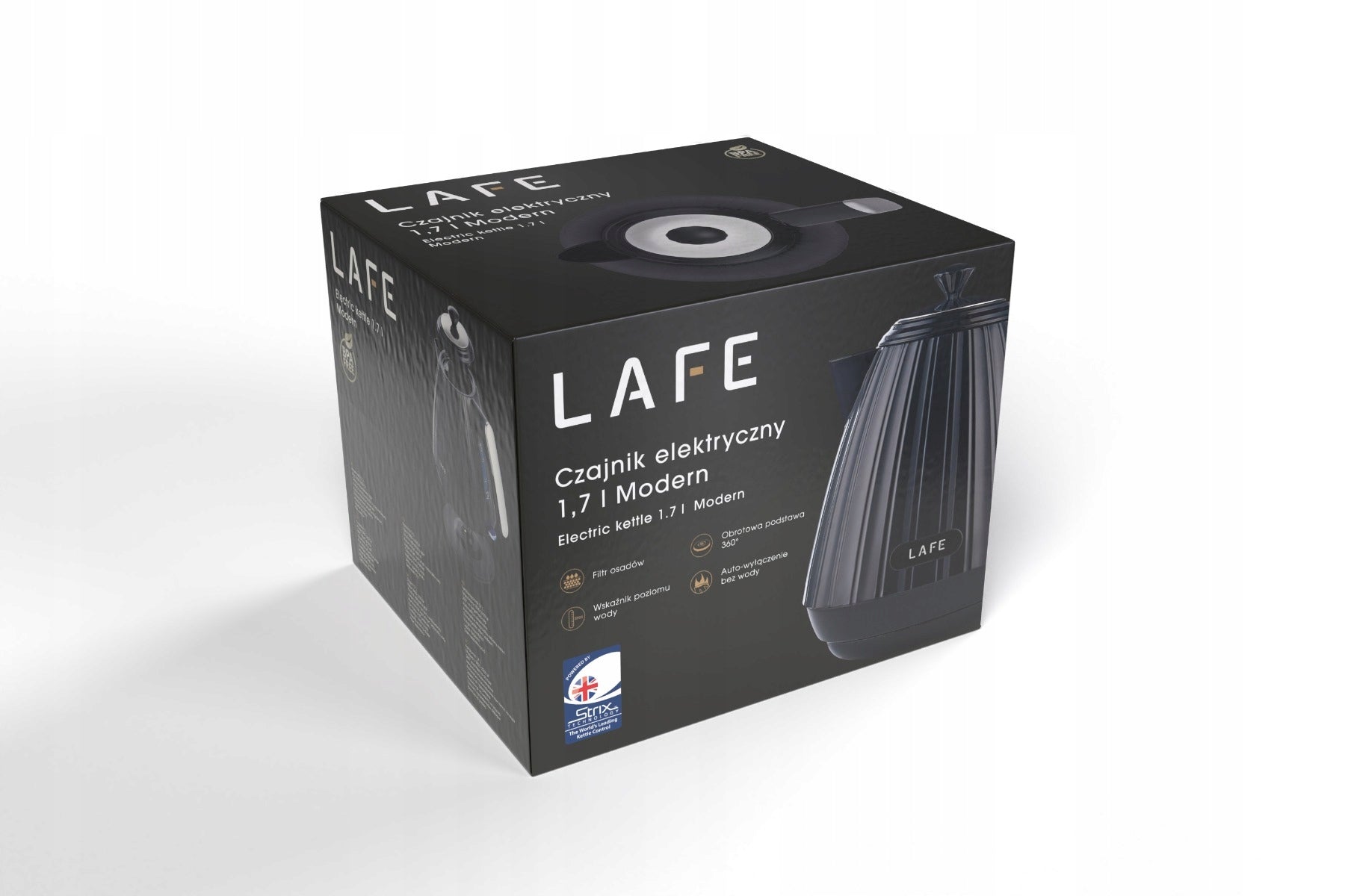 Electric kettle WIRELESS Lafe Modern PRO 2200 W 1,7 l anthracite Material synthetic material