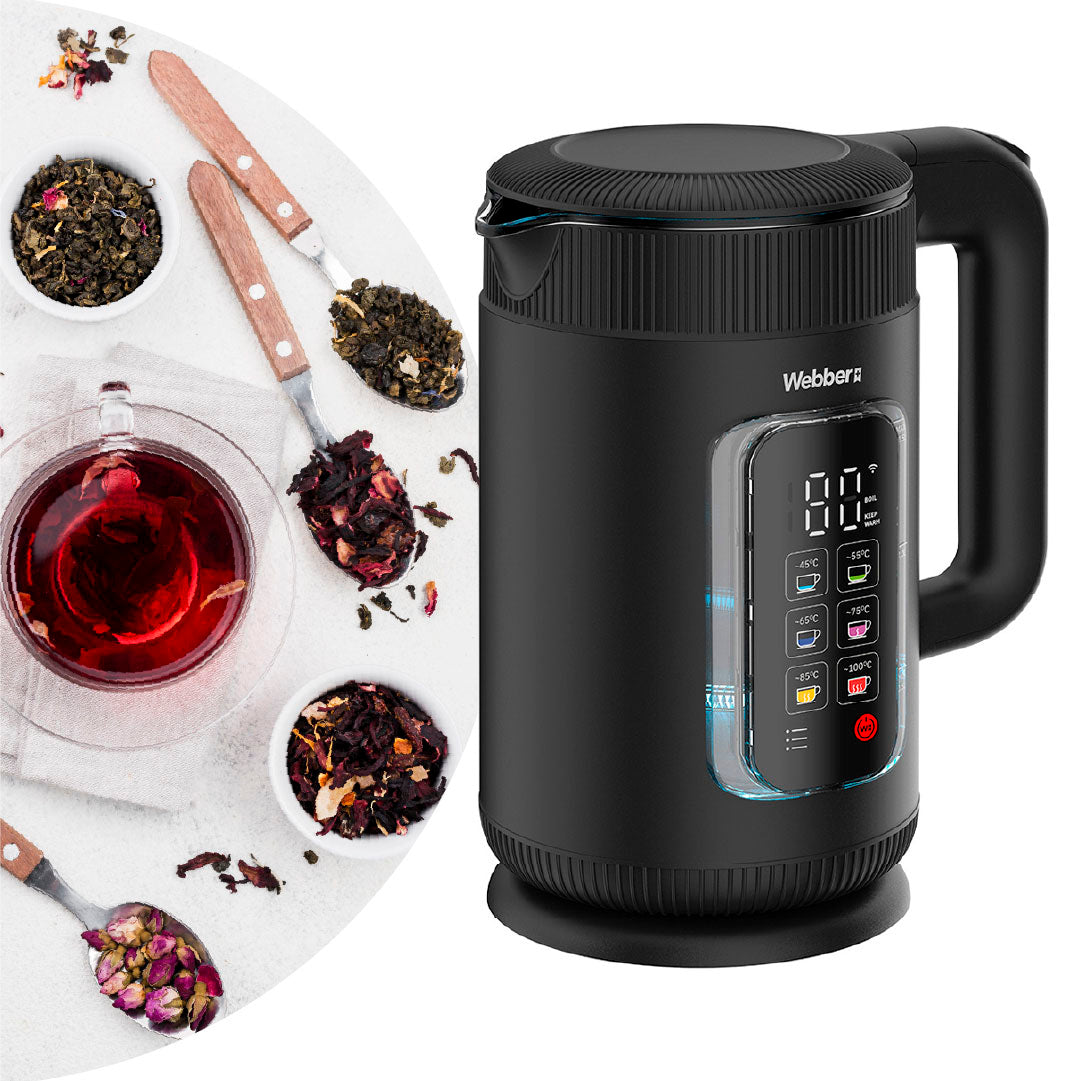 Electric kettle Webber WK115 WIFI 1,5L Glass interior Smart Keep Warm Dominant color black