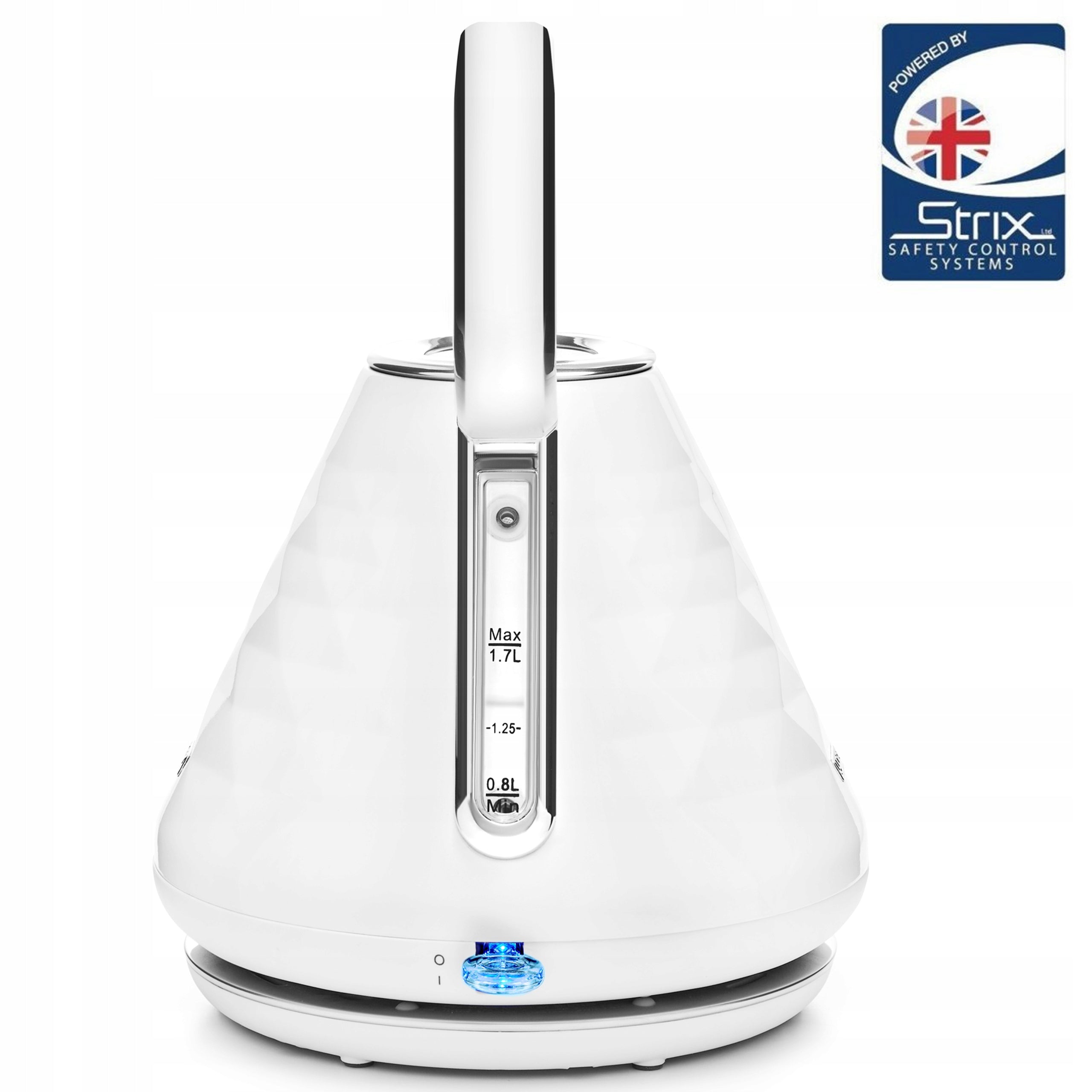 Electric kettle Wireless Yoer 1,7L 3000W white/chrome +DIAMENT Dominant color white