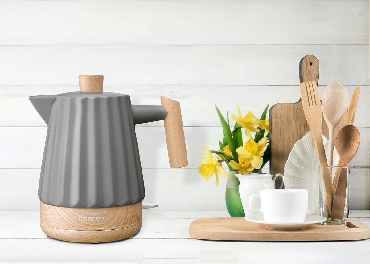 Electric kettle dark grey RK0092 CONCEPT 1500W 1,5L Dominant color white