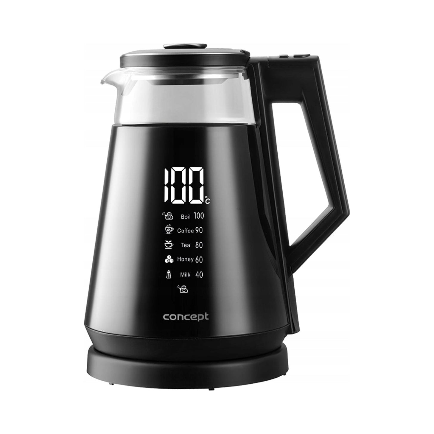 Electric kettle glass temperature control Concept 1700W 1,7l black
