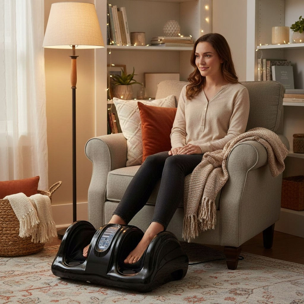 Electric massager for feet and legs with heating function reflexology 4 modes p Packaging status original