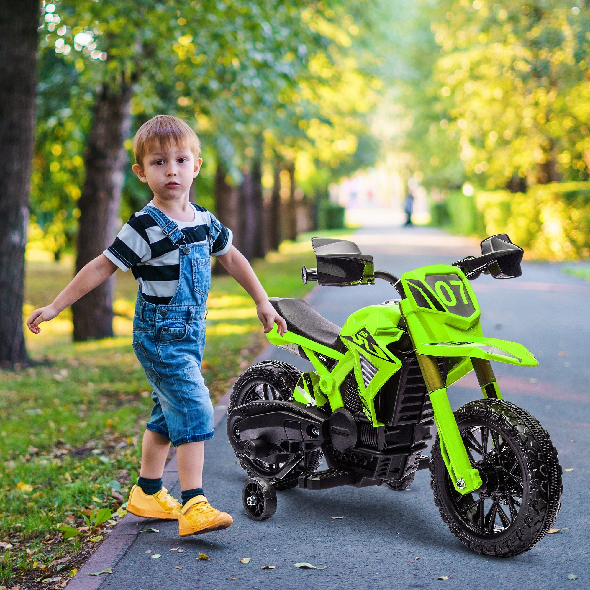 Electric motorcycle AIYAPLAY for children green 105x57x62 cm Brand no brand
