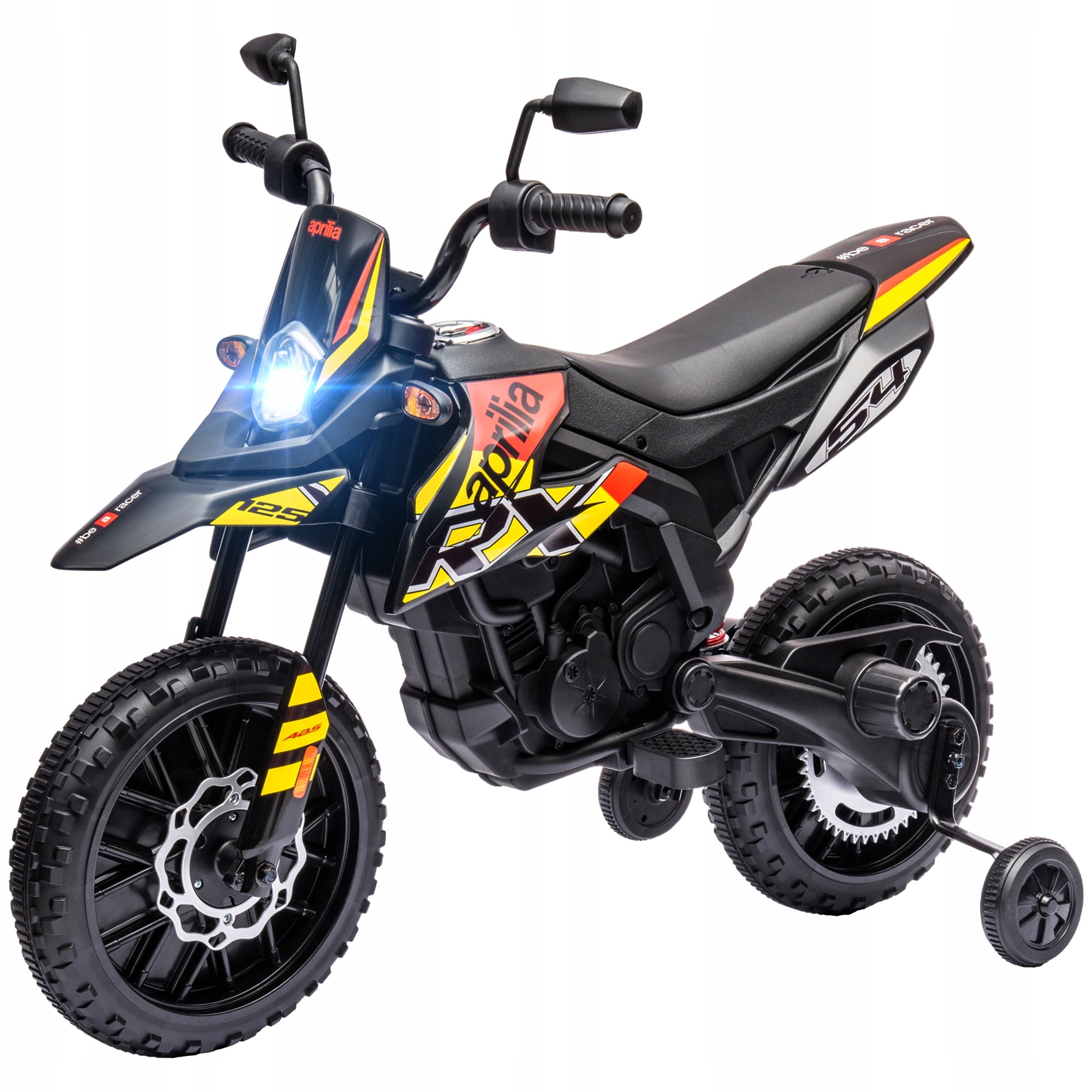 Electric motorcycle AIYAPLAY for children, yellow, 106,5x56x80 cm