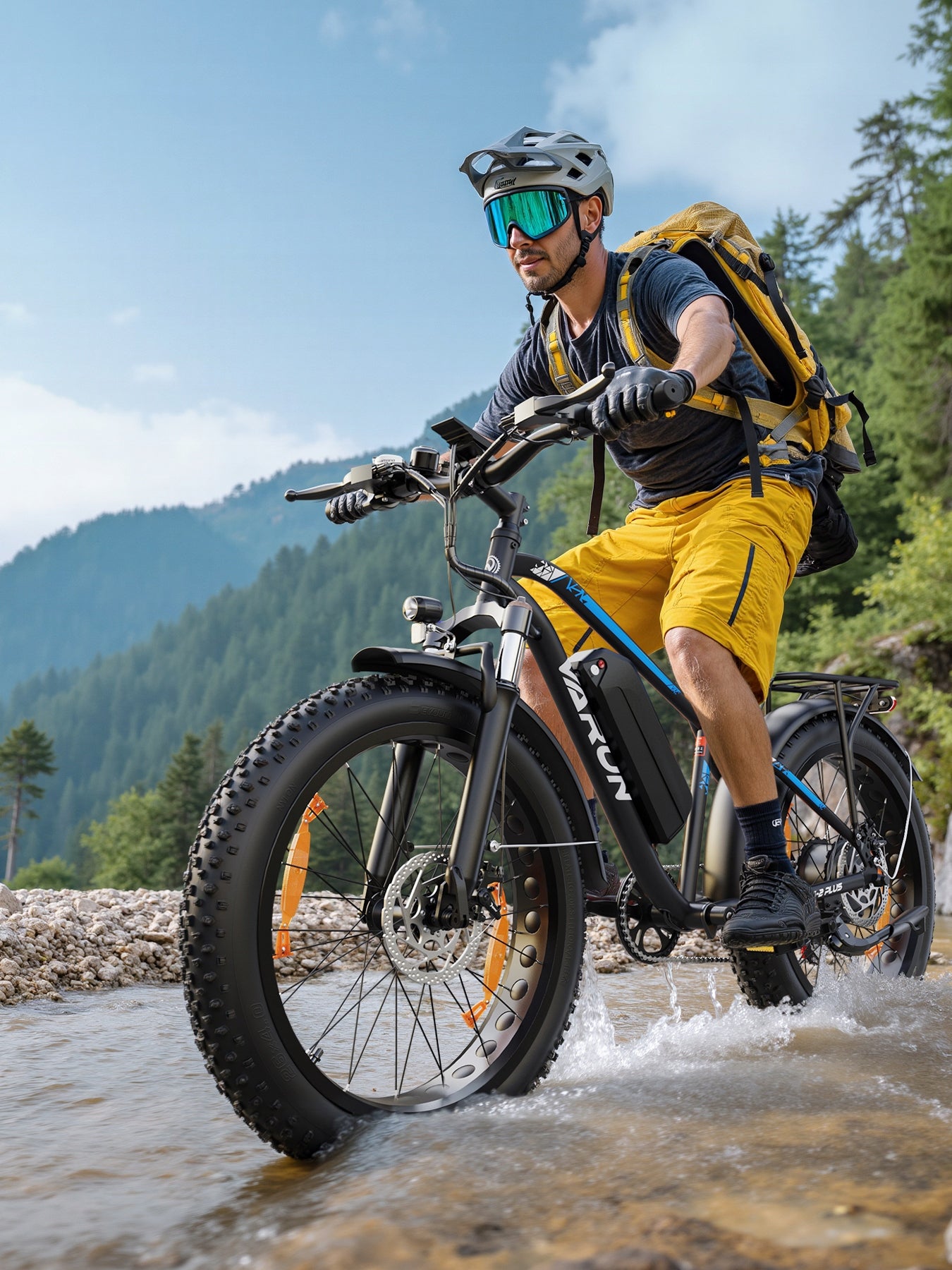 Electric mountain bike VARUN M26-2 PLUS 26X4'' 250W 25KM/H 48V 18AH 160HP Foldability partially assembled, calibrated